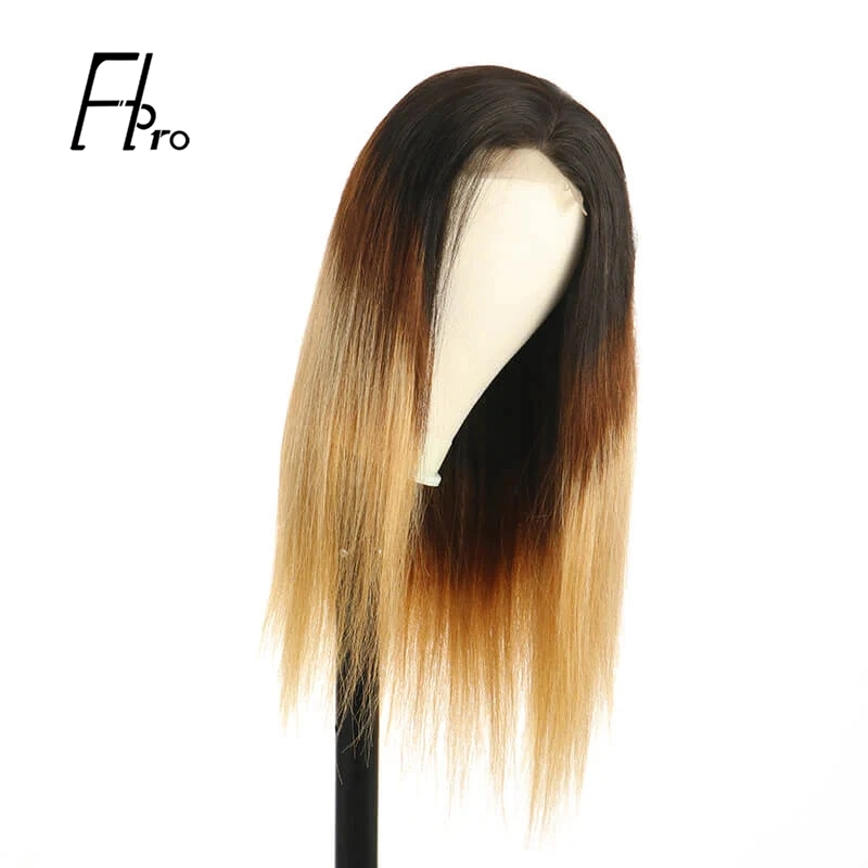 New Arrival Customized 3 Tone Light Brown 4x4 Lace Closure Wig